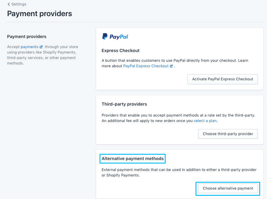 alternative payment providers